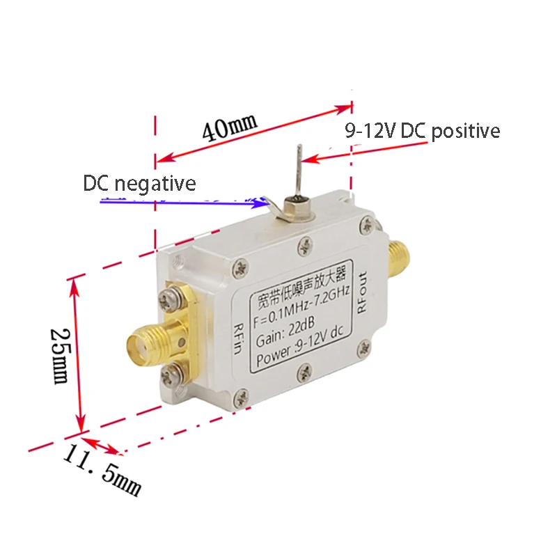 مضخم طاقة وحدة RF ، مضخم RF ، ضجيج منخفض ، أمامي ، MHz-our GHz