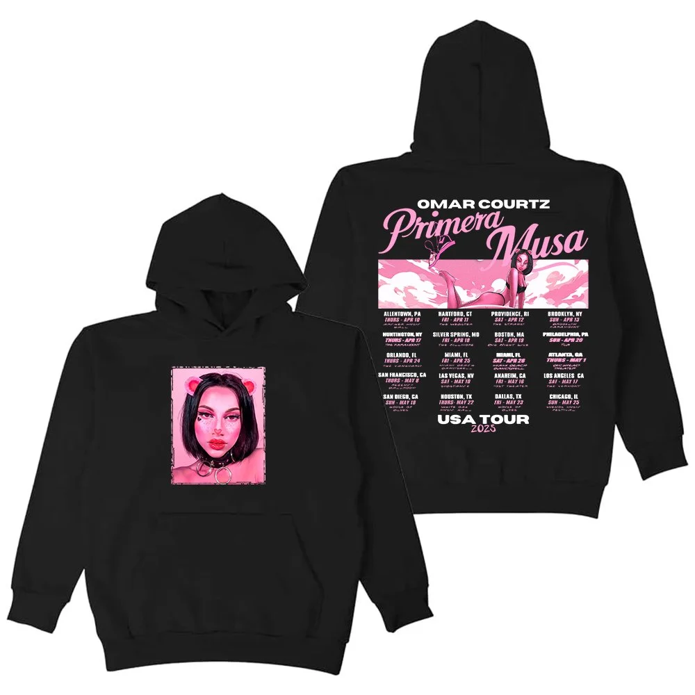 Omar Courtz プリメーラ ムーサ ツアー 2025 パーカー長袖ストリート男性女性フード付きスウェットシャツ