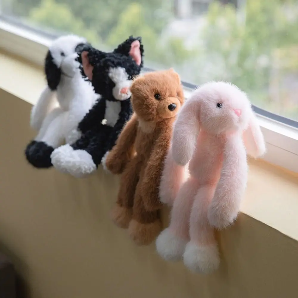 Met magnetische kleine beer knuffelen knuffels creatieve collectie klein konijn knuffel gevuld Kawaii kleine hond dierenpop