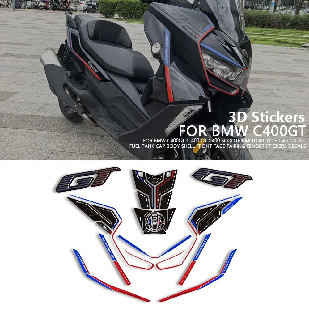 

Для BMW C400GT мотоциклетный комплект для бензина, крышка топливного бака, корпус, передняя часть, обтекатель, наклейки на крыло, наклейки для скутера c 400 gt
