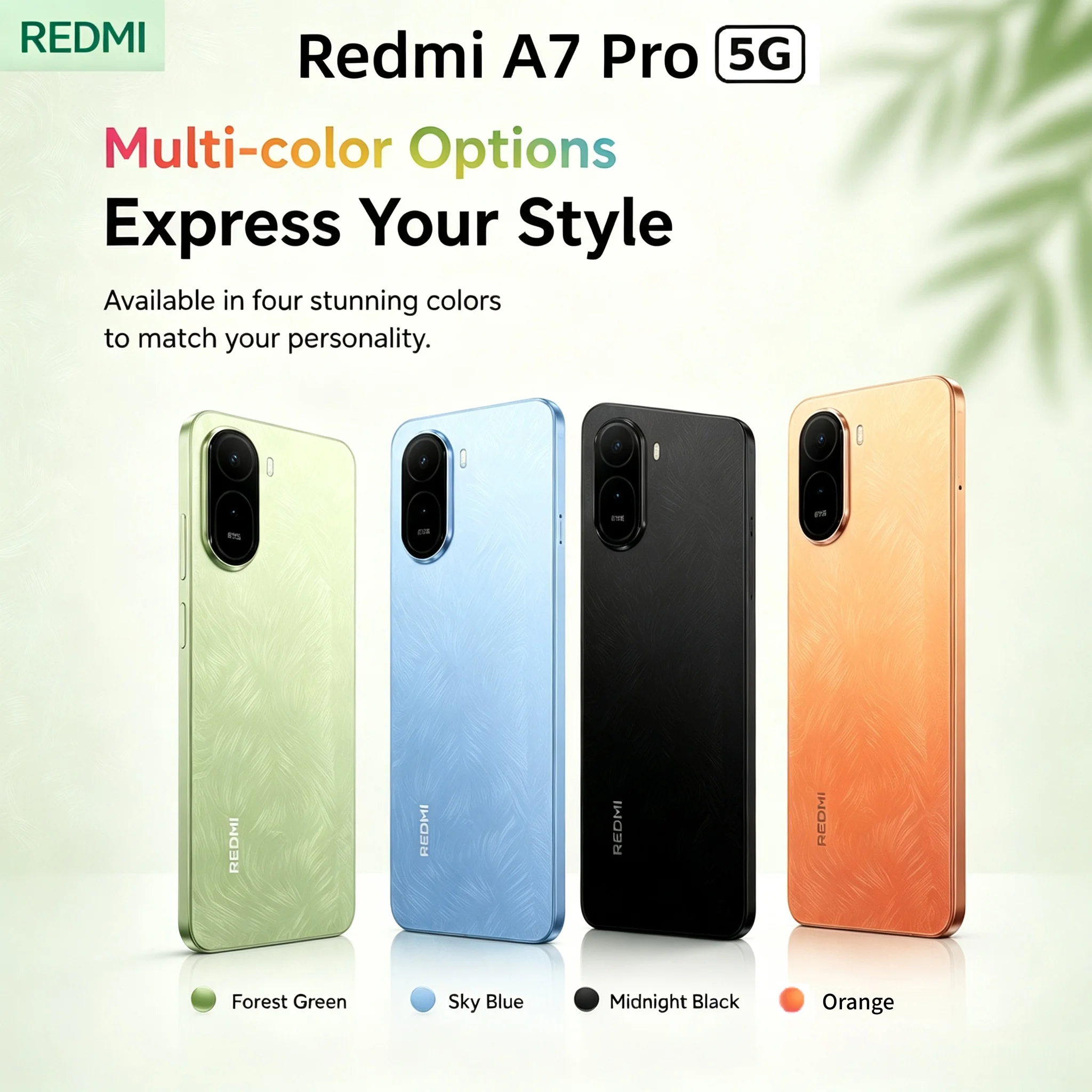 2026 new Redmi A7 Pro 5G Smartphone 8GB 256GB, 6.9'' 120Hz Display, 32MP AI Camera, 6300mAh Battery, Dual SIM Global Version