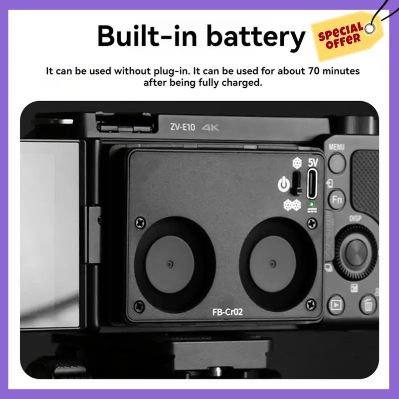 

-A96Z Cr02 Camera Cooling Fan Camera Cooler Radiator For Sony Canon FUJI ZV-E1/A6700/A7C2/R5/R6/R7/70D/XT4 Cooling System