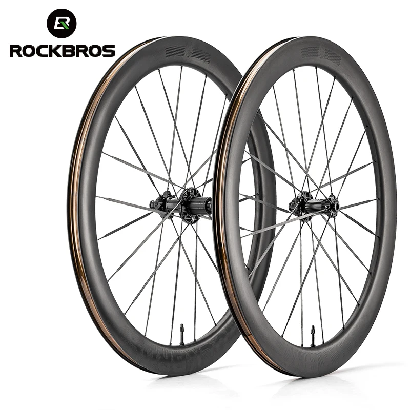 ROCKBROS Bike Wheelset T700 Carbon Wheels Disc-Brake Center lock Wheelset 55mm Depth30mm S&S Ceramic Peilin 36T/54T Road Cycling