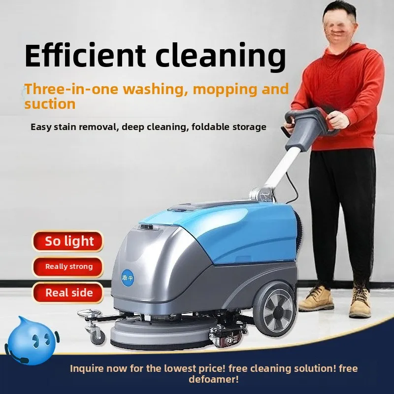 

Hand-Push Floor Sweeper Factory Workshop Floor Washing Machine Commercial Warehouse Supermarket Canteen Electric Industrial