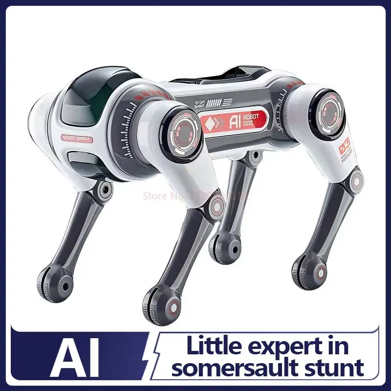 New Dual Remote Controlai Voice Interactive Toy Dog Programming Acrobatics Stunt Expert Children'S Toy Boy