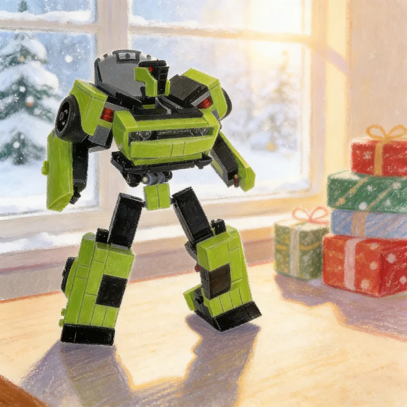 

369pcs MOC City Champions Dustburn The Dodge Challenger Hellcat Model Building Blocks Construction Toy Christmas Gift Education