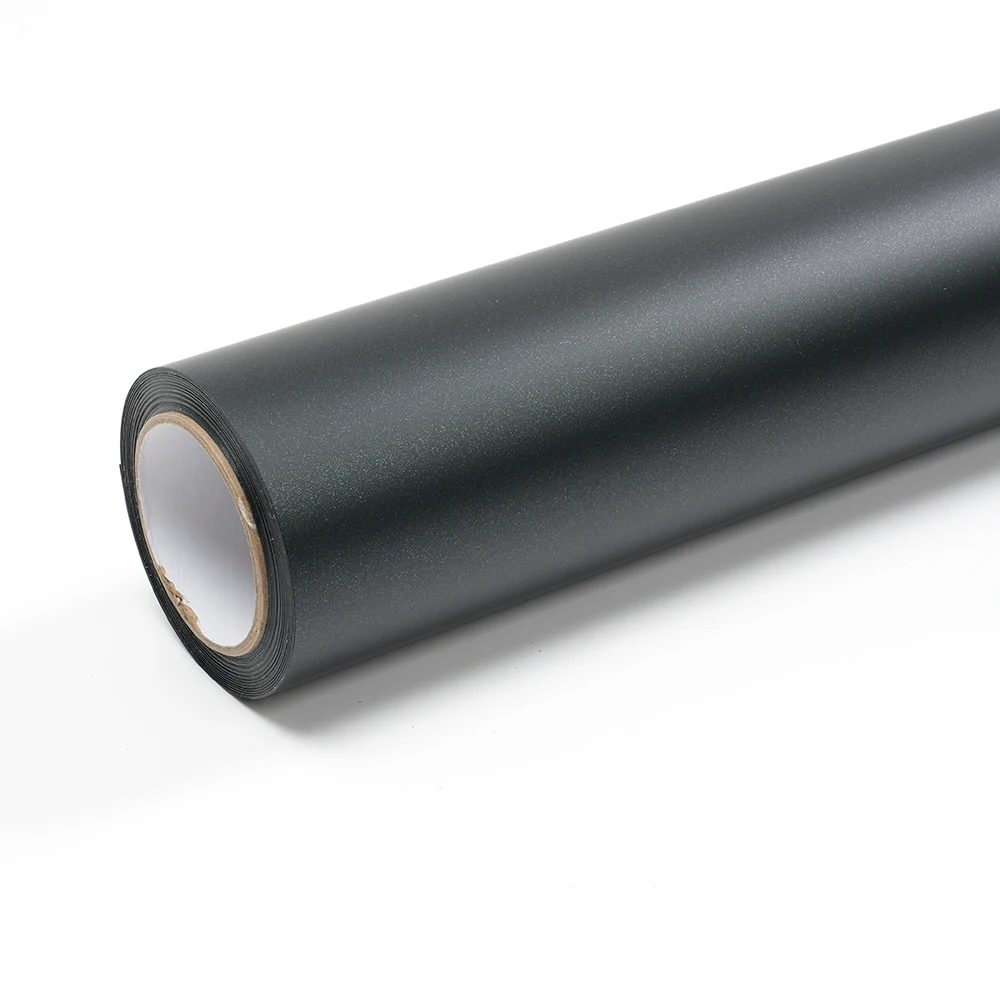 Air Bubble Feer 1.52x17M Matte Diamond Magic Black Green Car Wrapping Film Full Body Roll