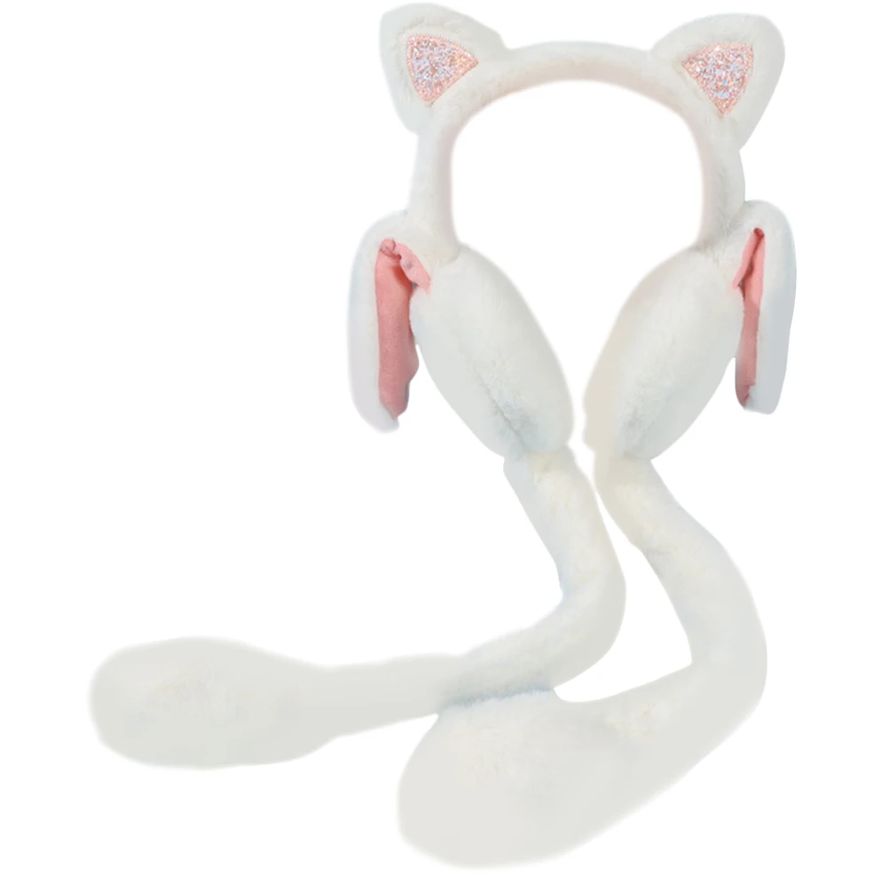 غطاء رأس حراري خارجي على شكل أرنب شتوي للنساء، ناعم ومريح، مقاس واحد يناسب معظم غطاء الأذن