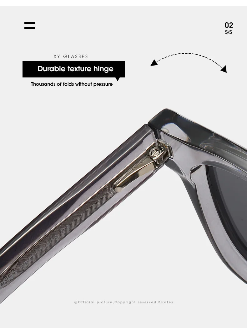 Marke Polarisierte Sonnenbrille Frauen Unisex Männer Solide Cp Edelstahl Kern Bein UV400 Quadrat Sonnenbrille Für Fahren Casual – Detail 13