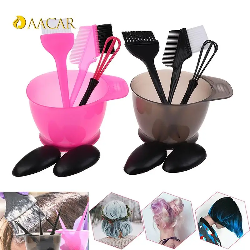 1set Dye Mixer Hair Tint Dying Coloring Applicator Salon Tool Simple Hair Dyeing Set Hair Color Dye Bowl Comb Brushe Tool Kit