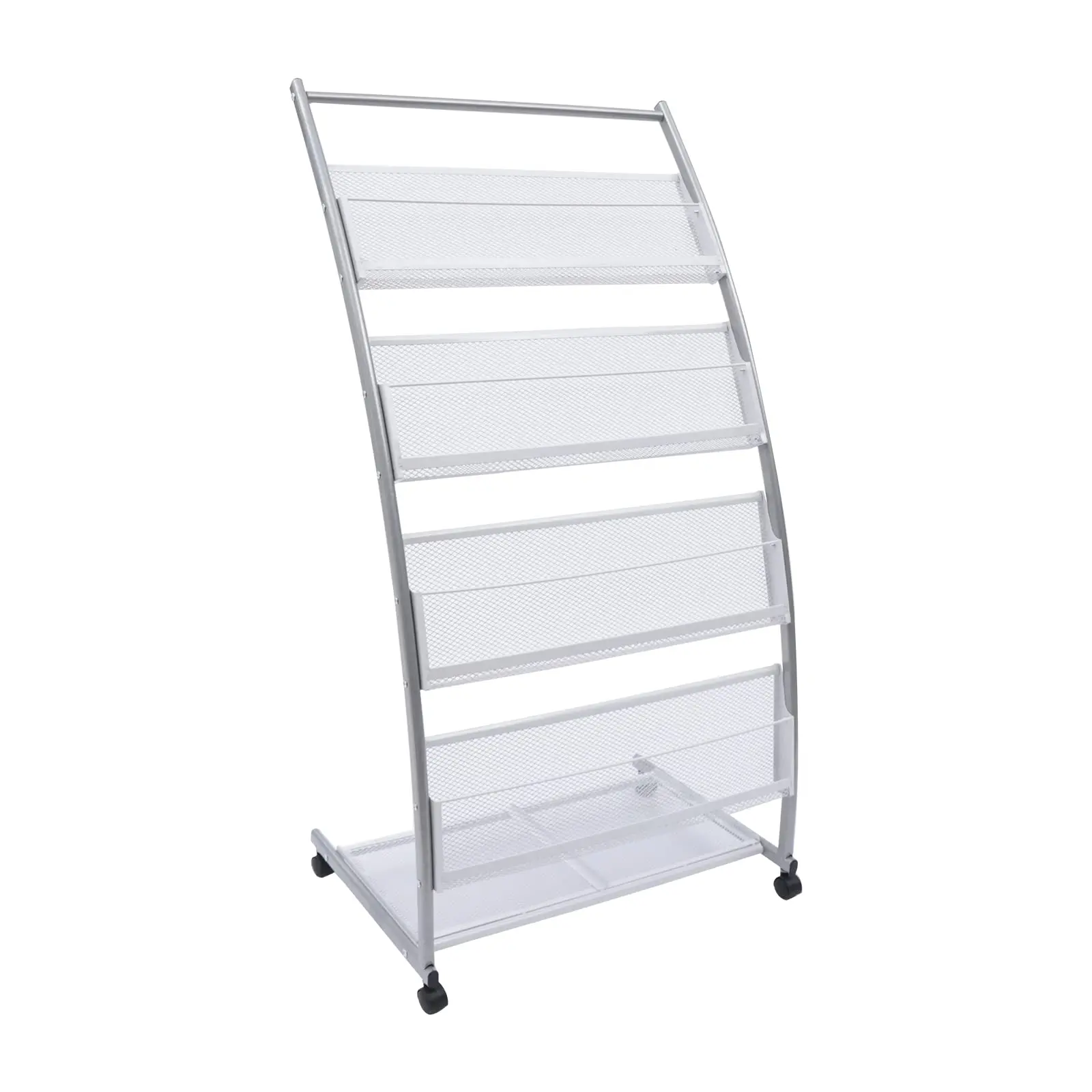 

Magazine Rack, 4-Layers Office Racks Brochure Display Stand Portable Catalog Literature Rack for Offices and Trade Shows Floor-S
