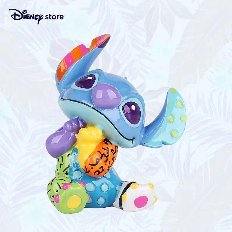 Mini figura Disney Stitch, premio ufficiale da ufficio da collezione, simpatico arredamento da tavolo per ragazzi, regalo, personaggio classico Disney