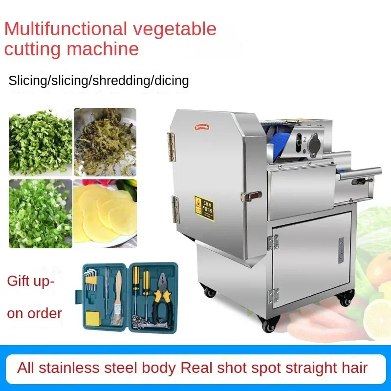 

Home Electric Vegetable Cutter Canteen Commercial Leek And Scallion Cutting Automatic Shredded Pickled Cabbage And Pepper Slicin