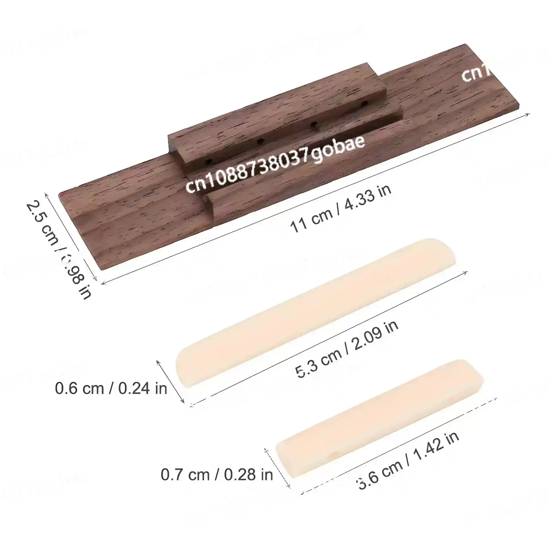 Ukulele Neck Kit, Cigar Box UK Handle + Strings + Buttons + Bridge