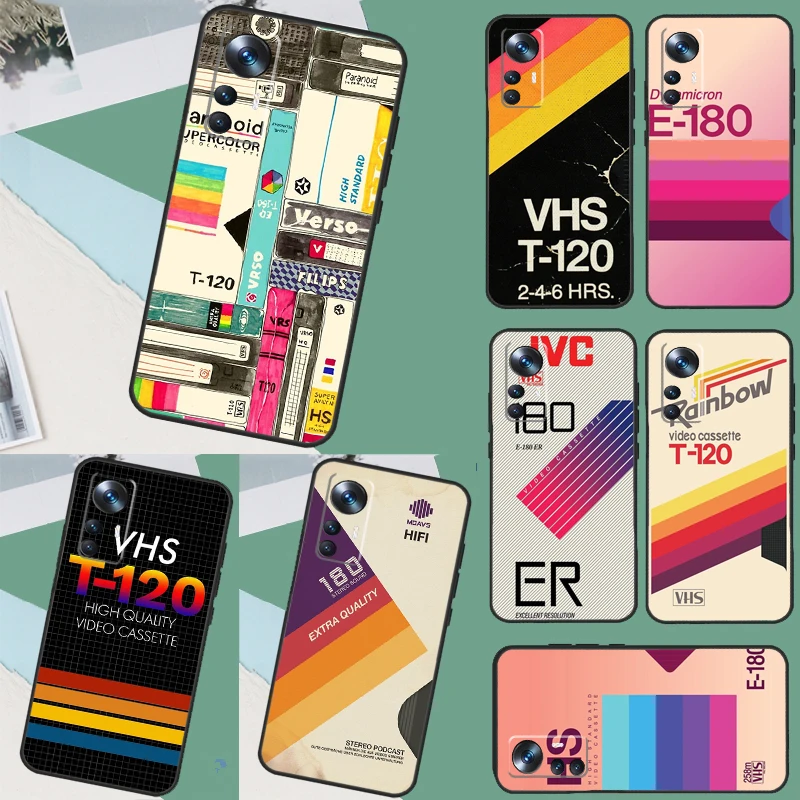 ريترو VHS غطاء الشريط ل Xiaomi 14T 11T 12T 13T Pro 13 14 15 Ultra POCO X7 Pro X3 X5 F5 F6 M6 X6 Pro Case
