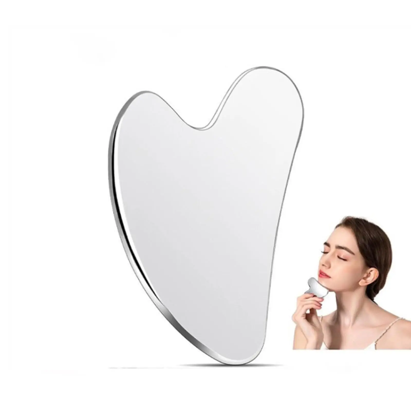 Stainless Steel Gua Sha Facial Tools Guasha for Face Metal Gua Sha Tighten Skin Massage Guasha Beauty Tool for Body Eyes Neck