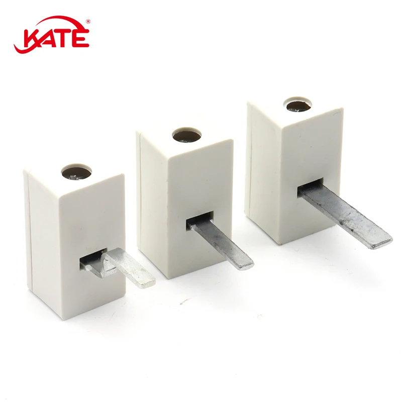 Busbar Terminal Straight Connector Bent Connector 16mm 100A Red Copper Terminal For DPN Leakage Air Switch Circuit Breaker