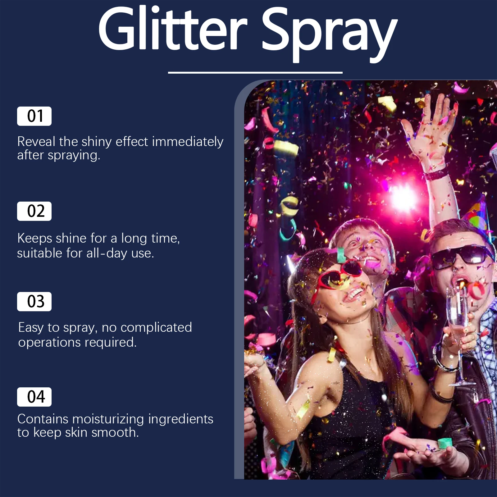 EELHOE 5bottle/set Body Shiny Glitter Spray 100ml viso clavicola evidenziatore polvere olografica Spray schiarente duraturo