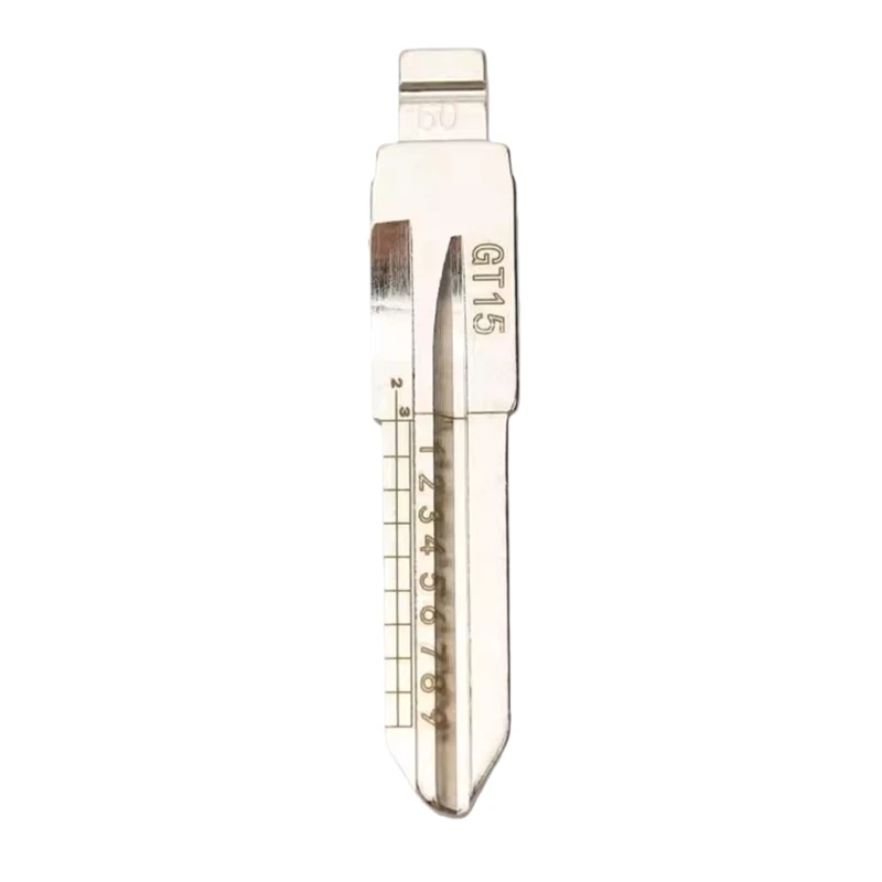 OEM 5Pcs NO.60 GT15 Engraved Line Key Blade Scale Shearing Teeth Uncut Key Blade For Fiat