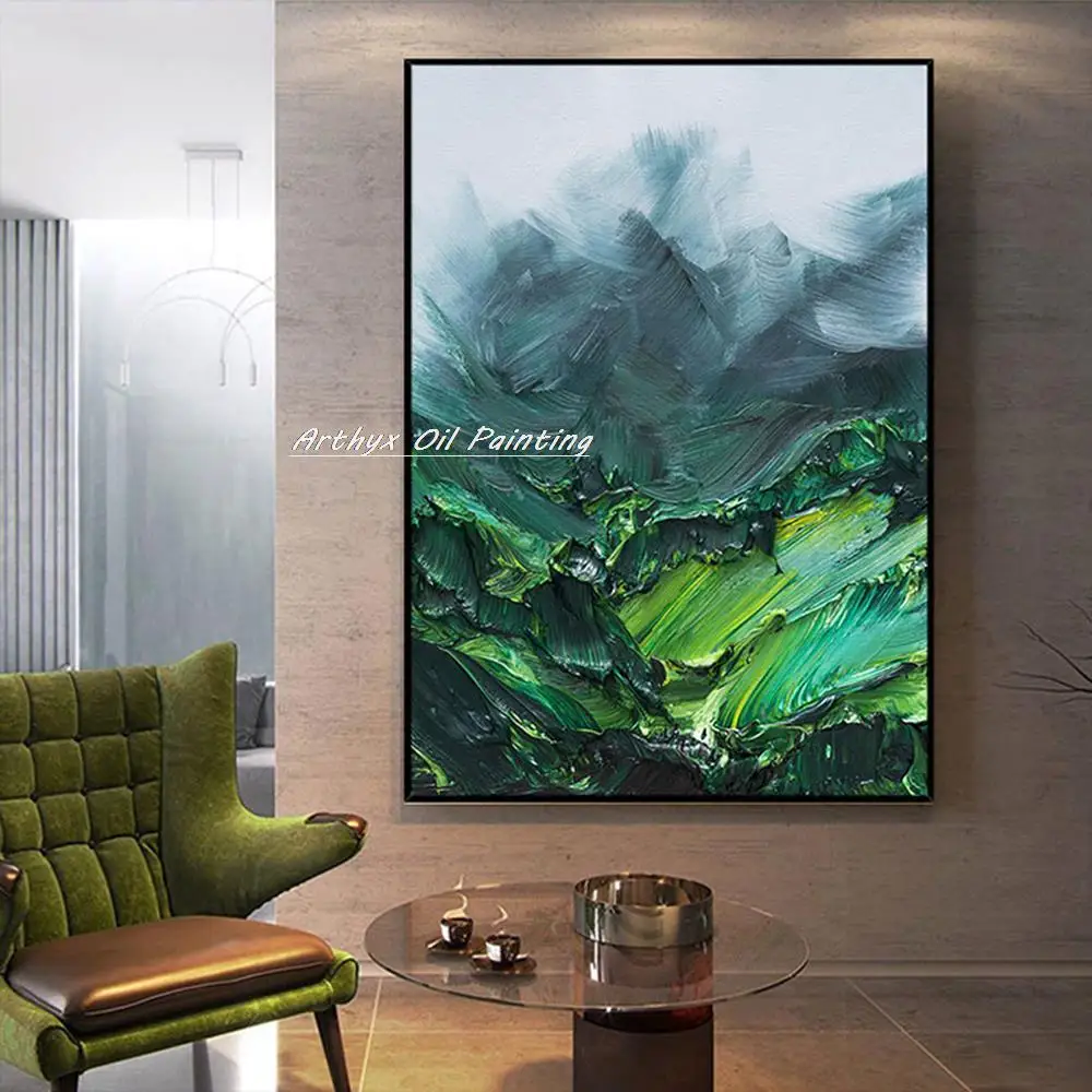 

Arthyx,Hand Painted Palette Knife Oil Painting On Canvas,Large Modern Abstract Wall Art Pictures For Living Room Home Decoration