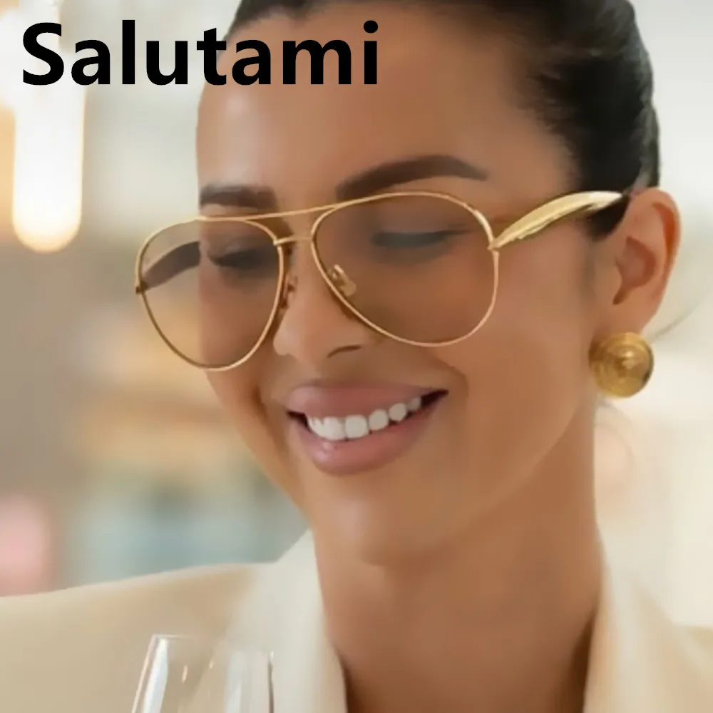 

vintage oval champagne gradient pilot sunglasses women new fashion brand Y2K sun glasses men punk driving shades uv400 outdoor