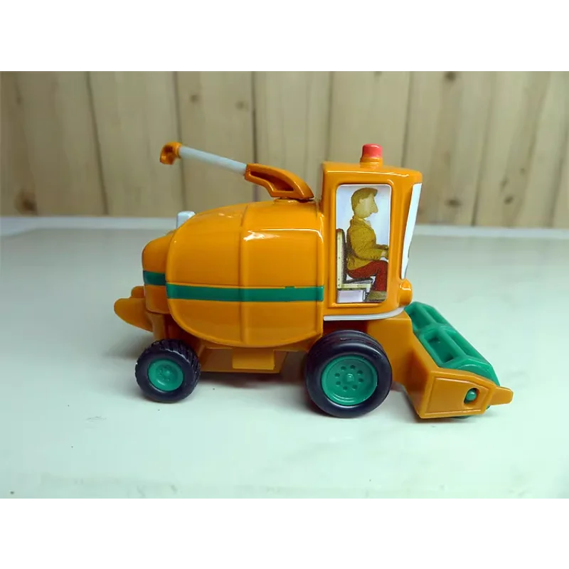 Kleiner Roter Traktor Harvester Tractor Agricultural Alloy Car Model Collectible Toy Gift Souvenir Display Ornament