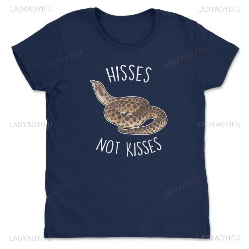 Funny Hognose Snake Shirt Women Men Reptile T Shirt Snake Lover Gift Reptile Shirt  Funny Pattern Tee Round Collar T-Shirt