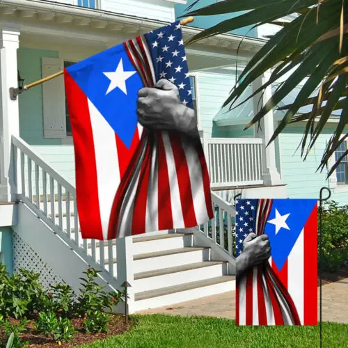 Puerto Rican American Flag Garden Flag KKL AAL HHM WZZ yyi