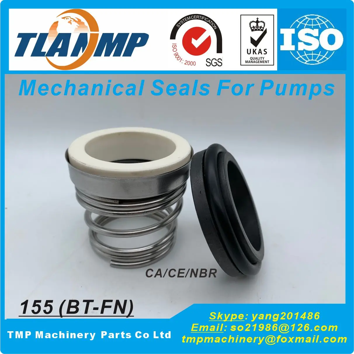 155B-10/12/14/16/18/20/22/25/28/32/33/40 CA/CE/NBR TLANMP Mechanical Seals - AES T04/ BT-FN/ROTE-N Type 3