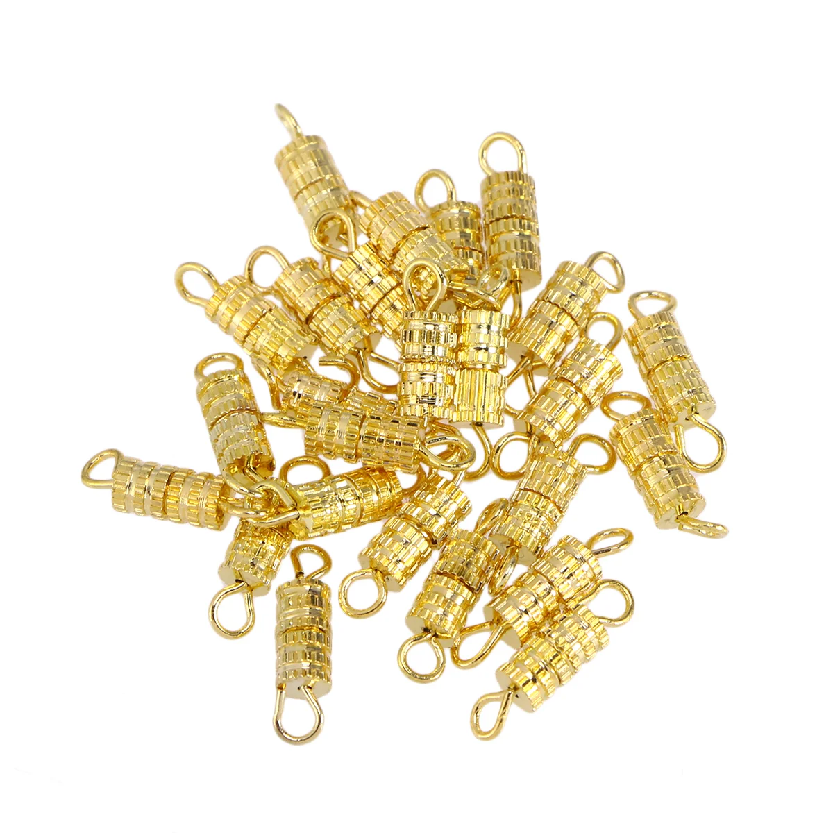 20 PCS Barrel Screw Clasps for Waist Beads Bracelet Connectors Terminator Jewelry Copper Screws Tie Buckle