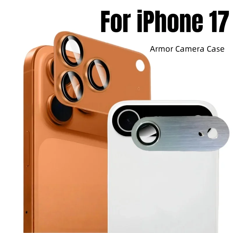 Metal Camera Protector For iPhone 17 ProMax 17Pro 17Air 15 14 16 ProMax Alloy Case Back Lens Tempered Glass Cover Protective Cap