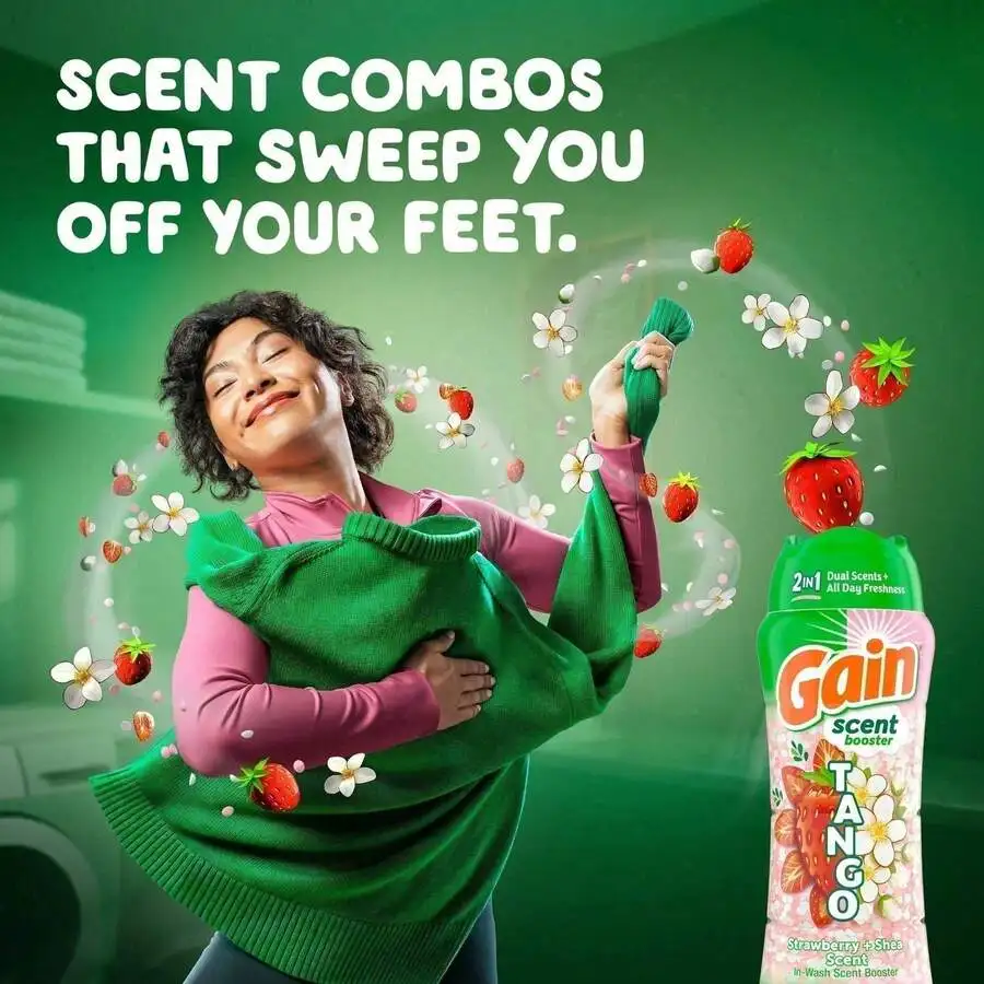Tango 2-In-1 Dual Scent In-Wash Laundry Scent Booster Beads, Strawberry & Shea Scent - view 3