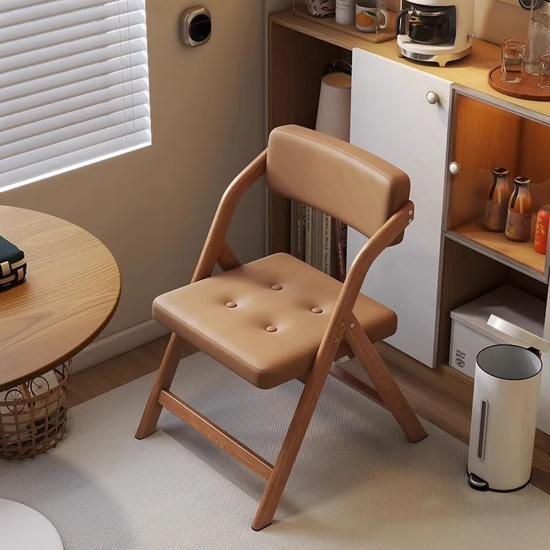 

Simple foldable chair household backrest chair does not take up space wrought iron