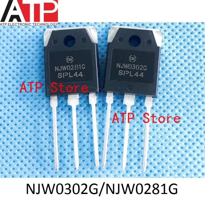 

10 Pairs/Lot 100% New Imported Original NJW0302G/NJW0281G TO-3P NJW0302G PNP NJW0281G NPN Power Transistors BJT 250V 15A TO-247