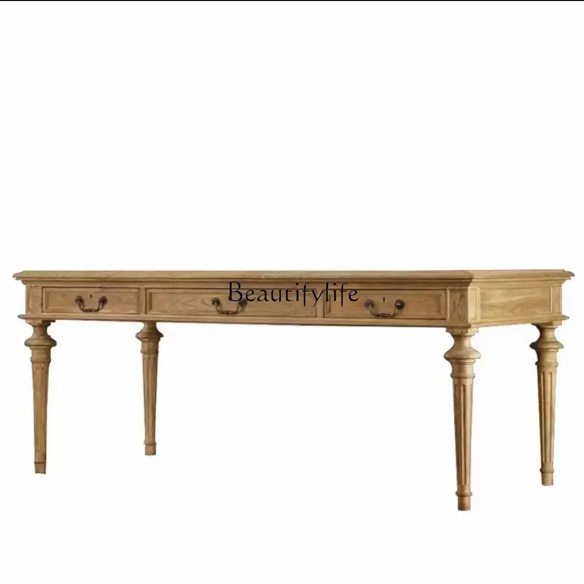 

FG44French American solid wood oak desk American retro simple desk can be customized