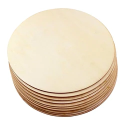 20pcs 20cm Unfinished Round Disc Cutouts, Blank Round Wood Circles for DIY Crafts, Painting, Staining, Coasters Making