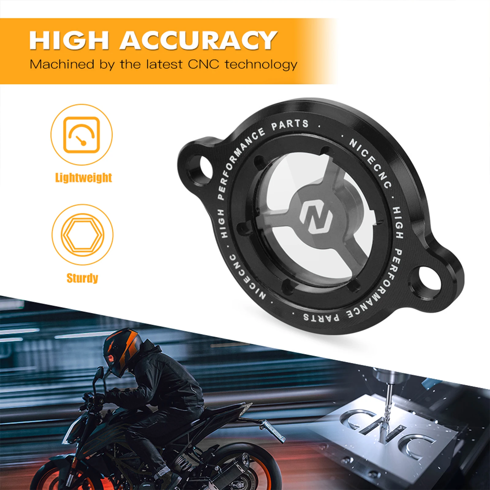 For 2021-2023 KTM 250 Adventure Transparent Engine Oil Filter Cap Cover Plug for KTM 390 Adventure 2020 2021 2022 2023