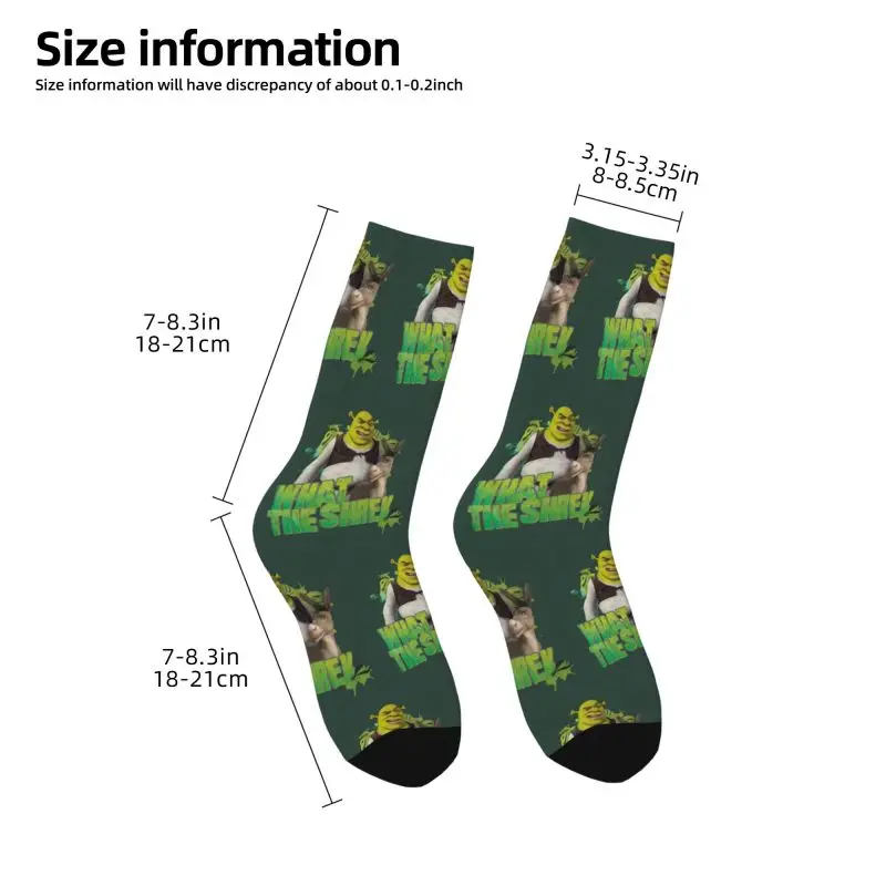 Kawaii What The Shrek Socks Men Women Warm 3D Print Football Sports Socks