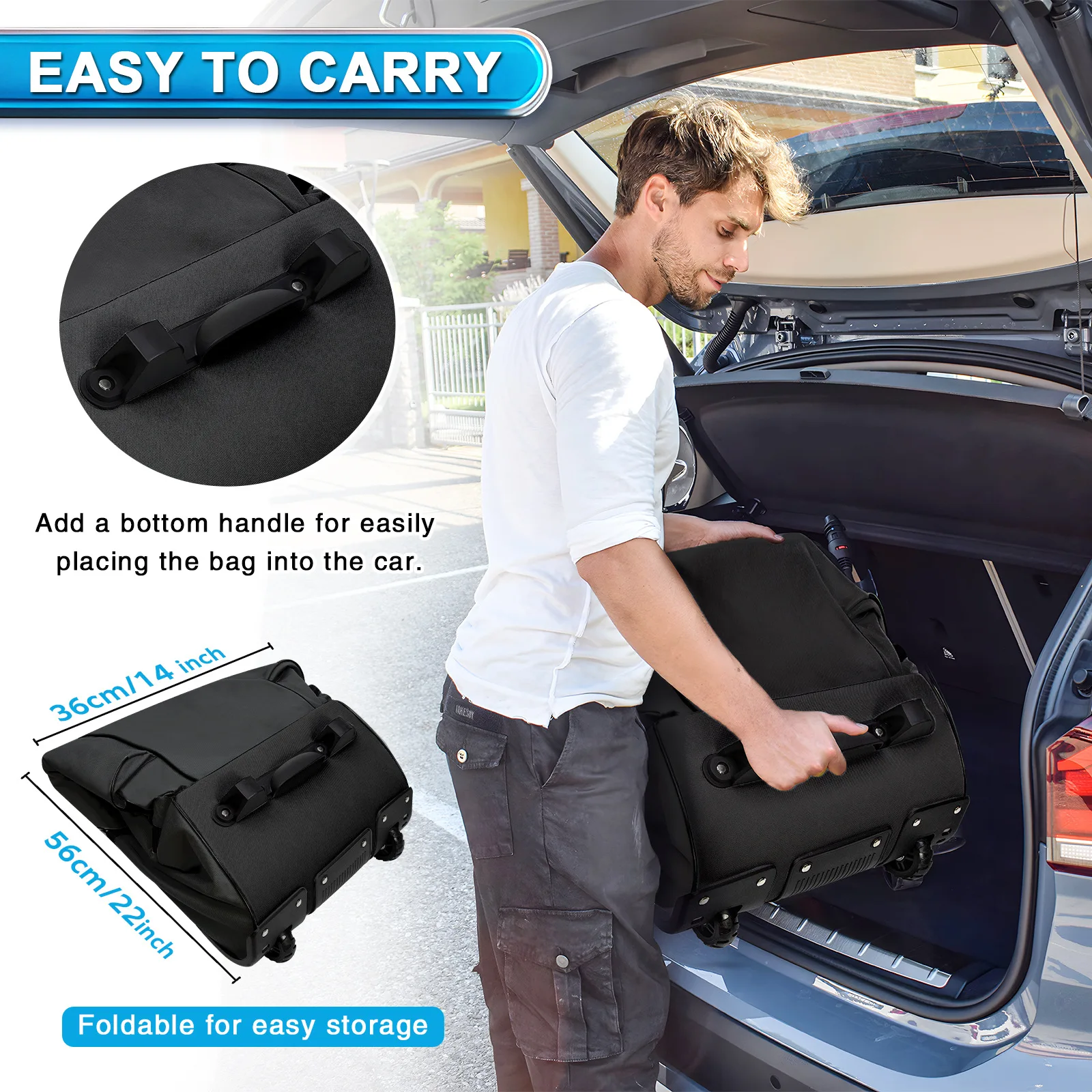 135cm Golf Aviation Bag Foldable Portable Large Capacity Roller Golf Training Practice Travel Case Golf Club Bag With Wheels