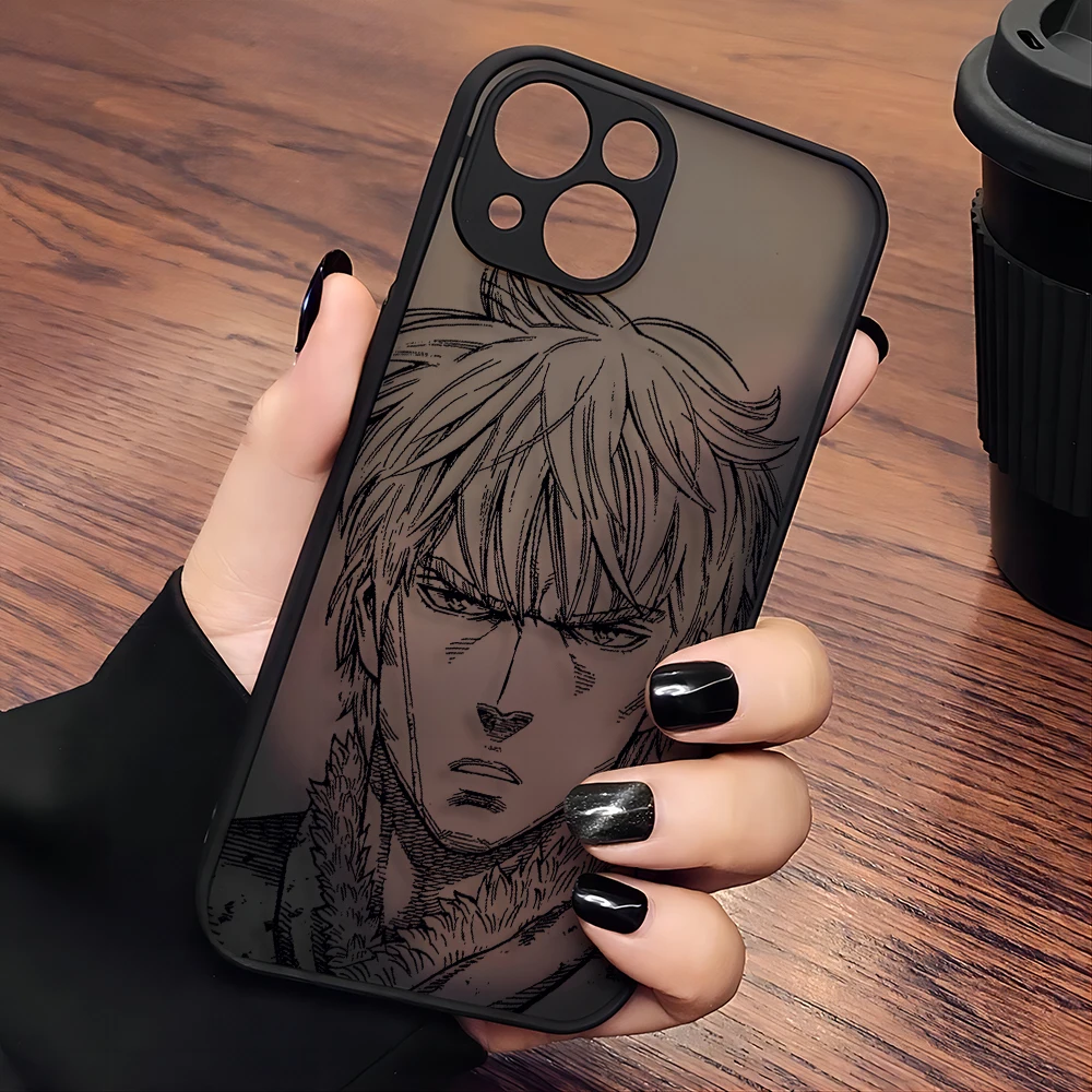 Vinland Saga Black Anime Phone Case For iPhone 15 14 13 12 11 Mini Pro Max X XR XSMax 7 8 Plus Matte Transparent Back Cover