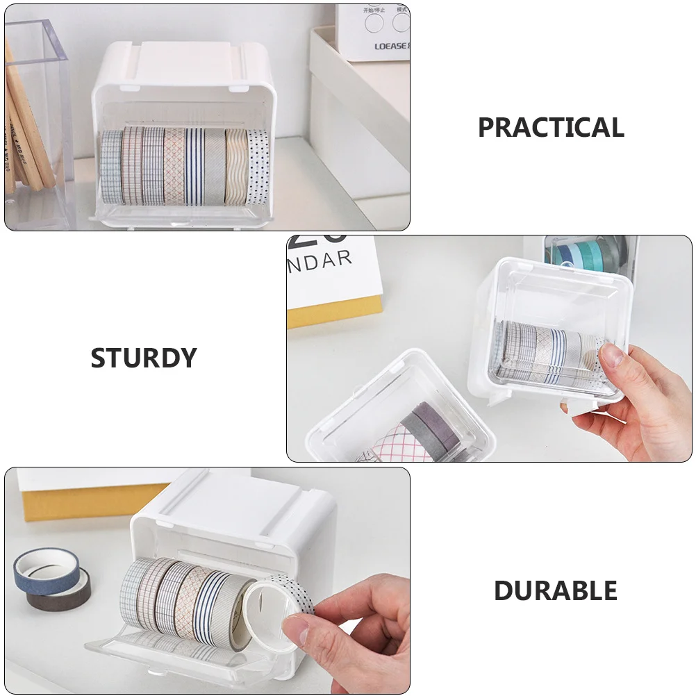 2 قطعة حاوية تخزين متعددة الأغراض على الطراز الياباني منظم شريط صغير لأشتات سطح المكتب والمكتب والمنزل للاستخدام العناصر الصغيرة المدمجة #1