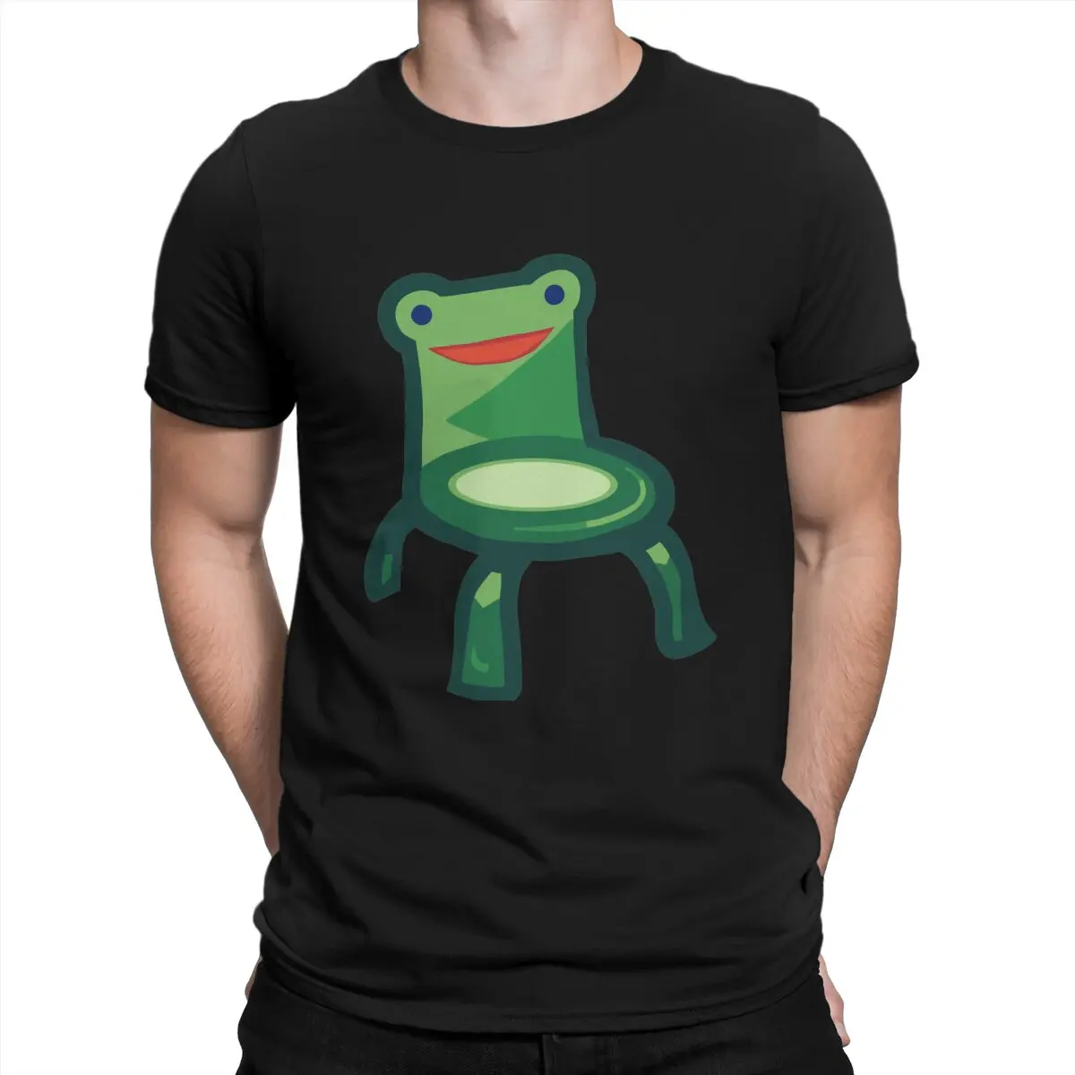 Men Froggy Chair T Shirts Star Fox Game Cotton Clothing Vintage Short Sleeve Crewneck Tee Shirt Party T-Shirt