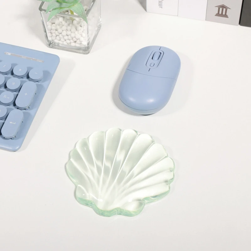 Cute Creative Scallop Wrist Rest Computer Mouse Pad Laptop Desk Mouse Pad Wrist Rest For Women Men Soft Anti-Slip Mouse Pad image 3