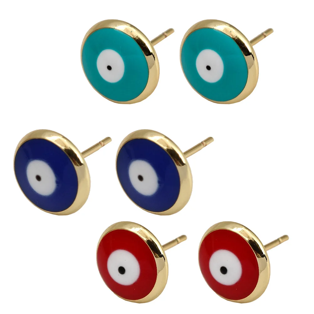 

Evil Eye Ear Studs Women Mini Piercing Earrings Gift For Birthday Valentine Halloween Christmas Fashion Jewelry Present