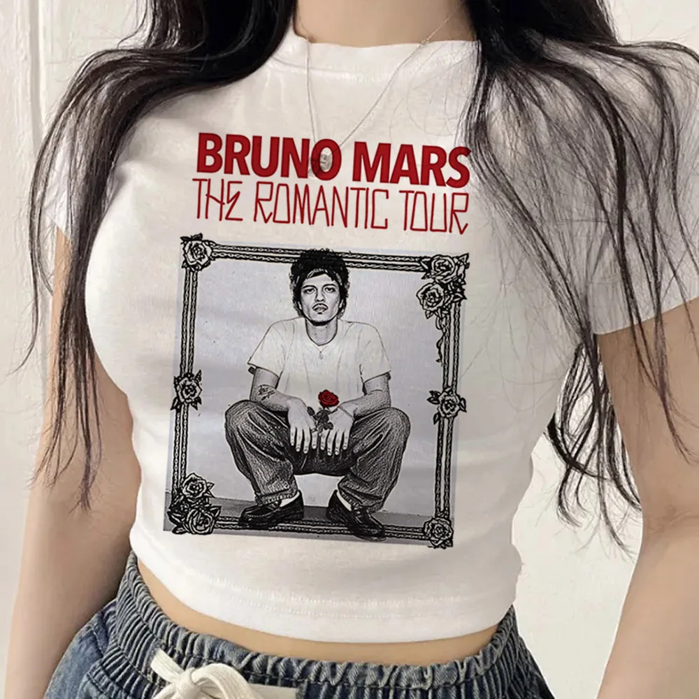 Bruno Mars cropped top shoujo summer graphic clearance sales t shirt korean fashion kawaii jojifuku clearance sales japanese