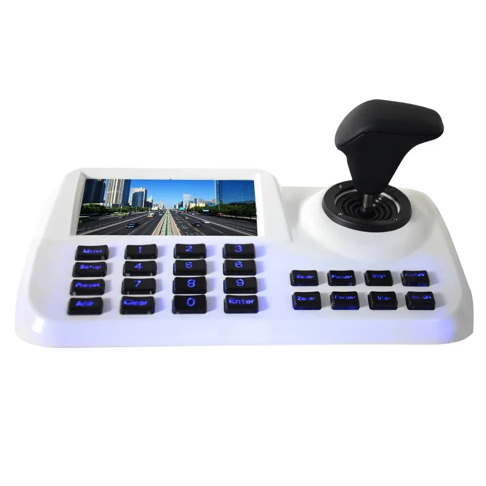 5 inch LCD H.265 Screen Onvif 3D CCTV IP PTZ joystick controller keyboard with HDMI USB for IP PTZ Camera Security