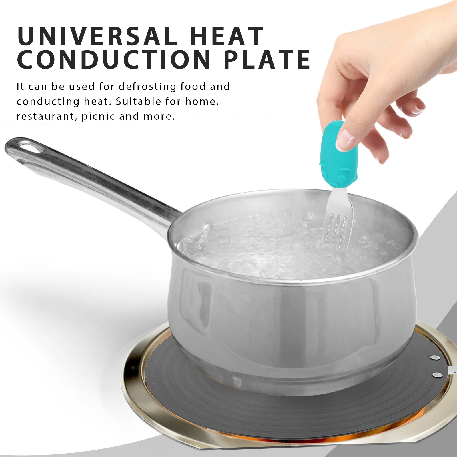 

Heat Conduction Plate Cast Iron Fast Defrosting Tray Gas Stove Kitchen Heat Converter Disk Thermal Guide Pot Practical