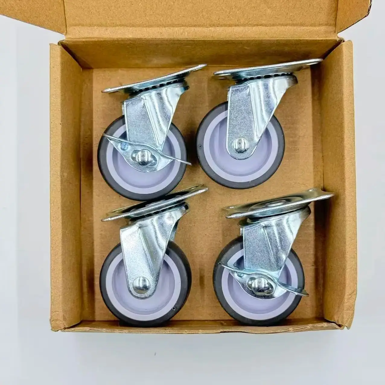 4 Heavy-Duty 2-Inch Casters | 360° Rotation Quiet Wheels, 210kg Max Load Capacity, Ideal for Home Kitchen Carts, Hotel Furniture