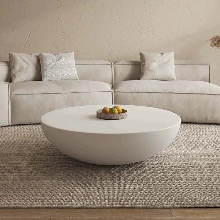 

Simple design white coffee table coffee table living room art concrete decorative coffee table set