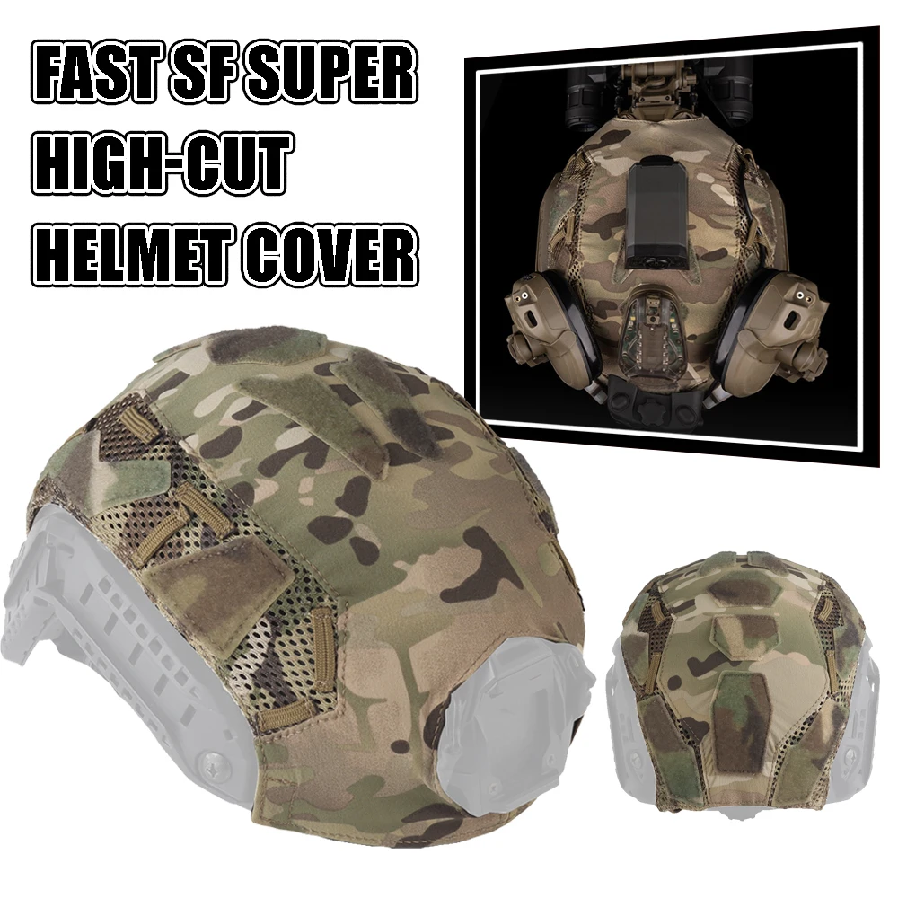

Tactical Hunting Helmet Cover Skin for SF FAST Maritime Helmet Camouflage Helmet Cover Combat MH/PJ/BJ Type Fast Helmet Cover